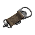 Coyote brown MS1 MS3 QD adapter slings by HCC Tactical, showcasing durable design and quick-detach functionality.