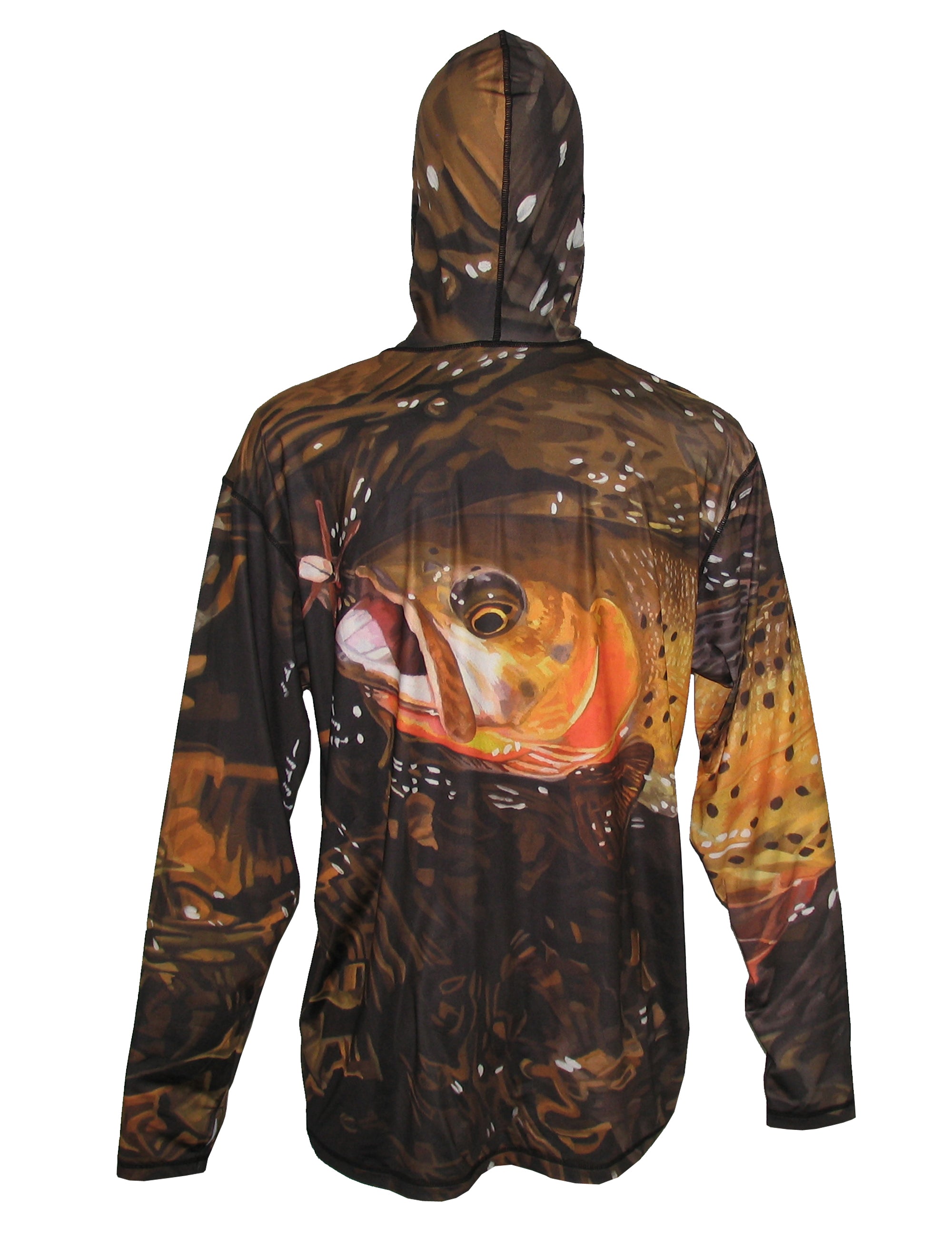 Back view of a Cutty Graphic Fishing Hoodie from Sunpro Hoodies by Cognito Brands, featuring a detailed fishing-themed graphic.