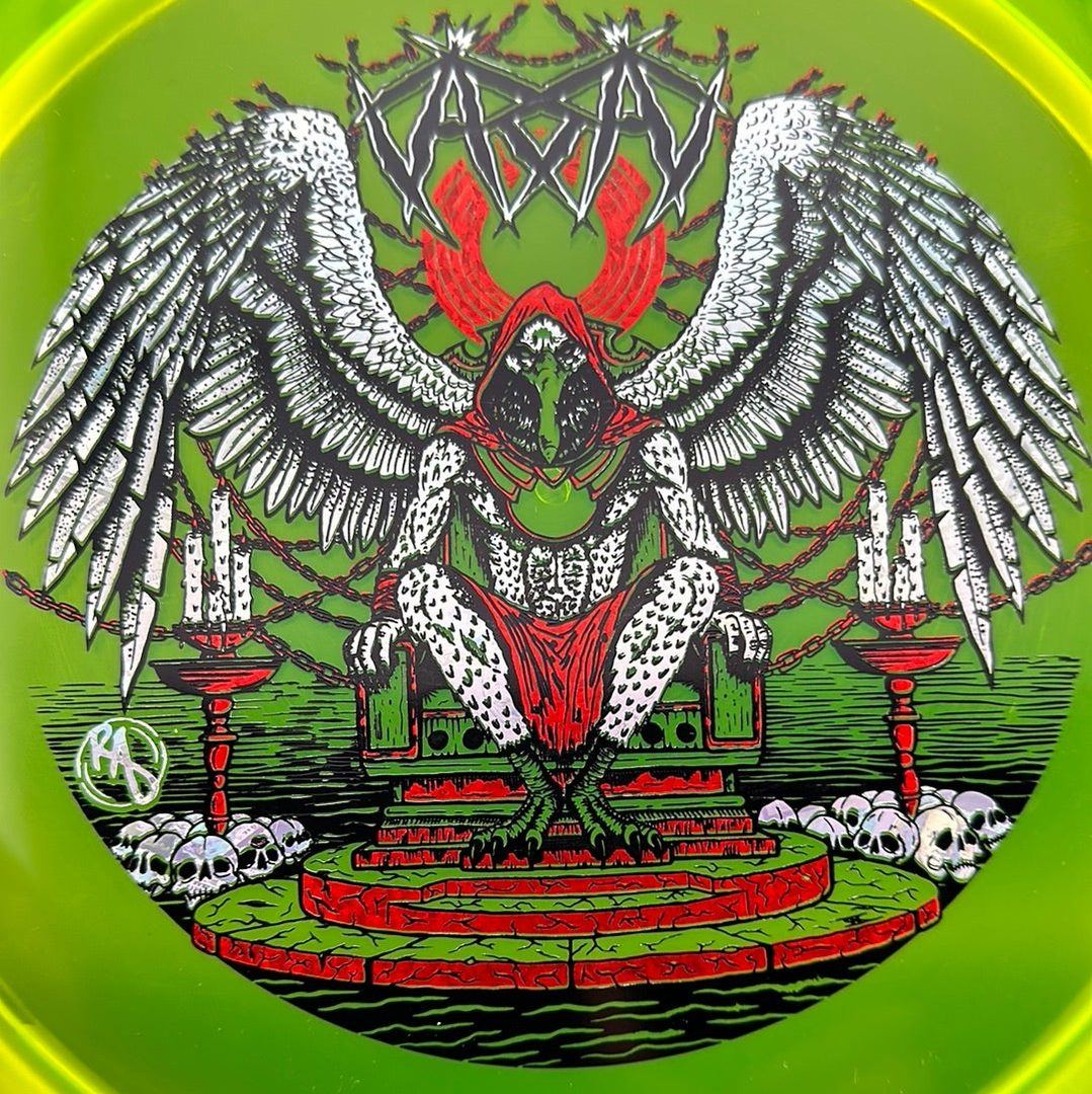 CryZtal Buzzz Karudi the Overseer disc golf disc by Rare Air Discs, featuring vibrant artwork and detailed design.