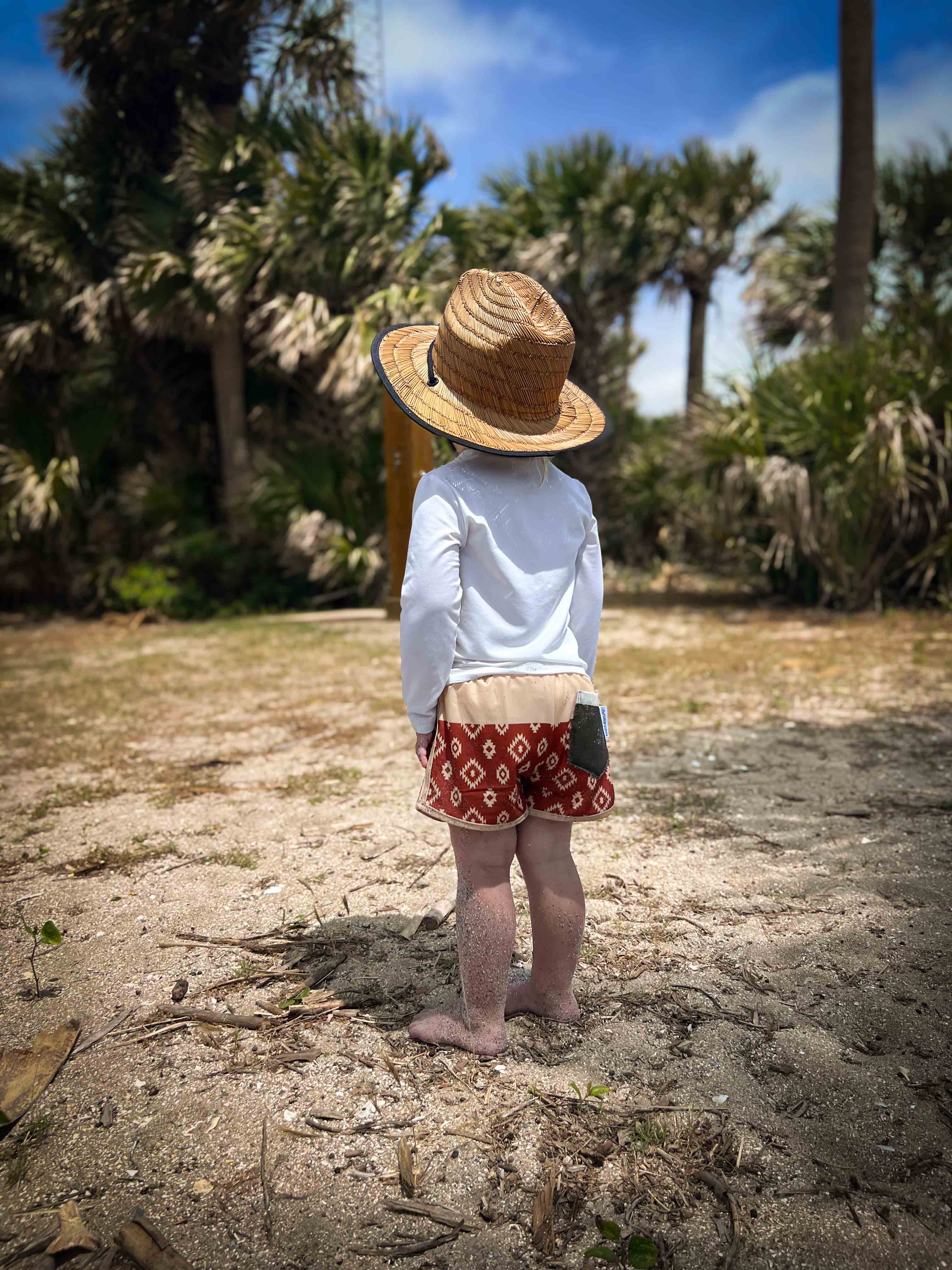 Color block hybrid shorts by Keep the Littles Wild featuring vibrant color panels and a comfortable fit.