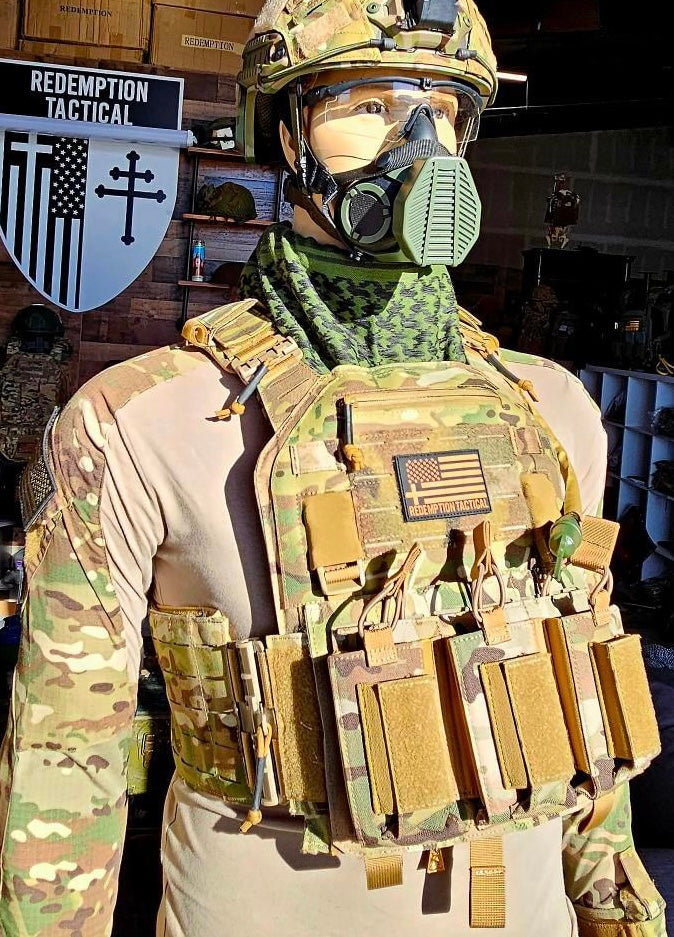 Redemption Tactical RT Crusader 2.0 Level IV lightweight front and back armor plates in 10x12 size, part of full vest kit.
