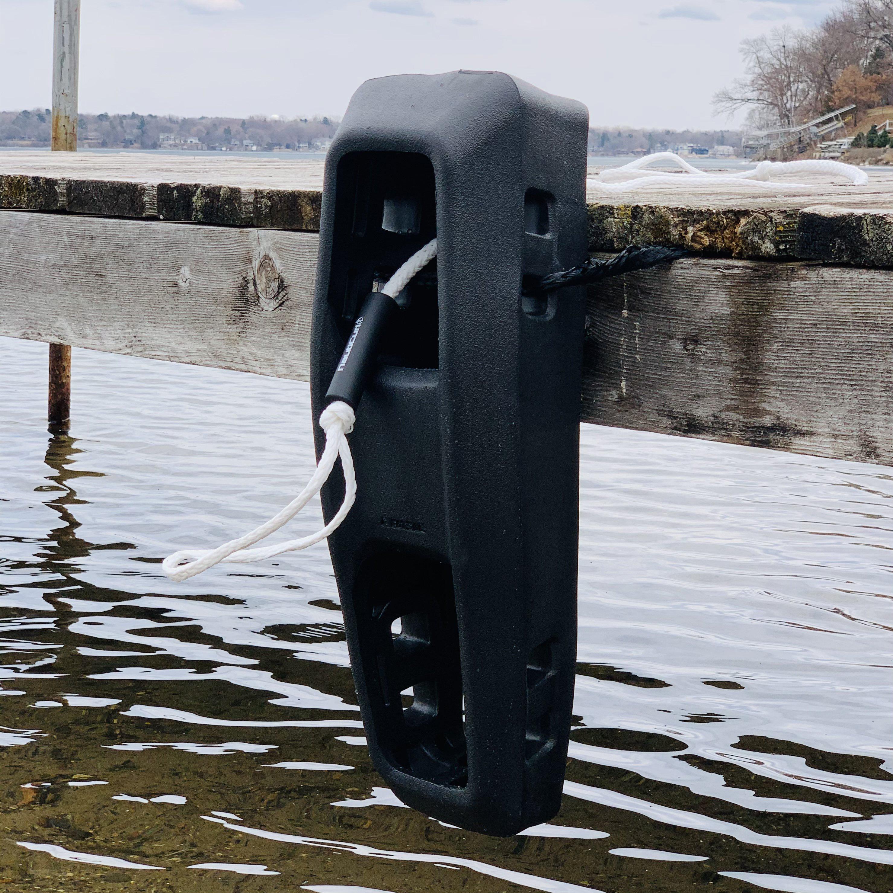 NautiCurl LLC shock-absorbing bungee boat ropes, two durable marine accessories with secure hooks for water sports and towing.