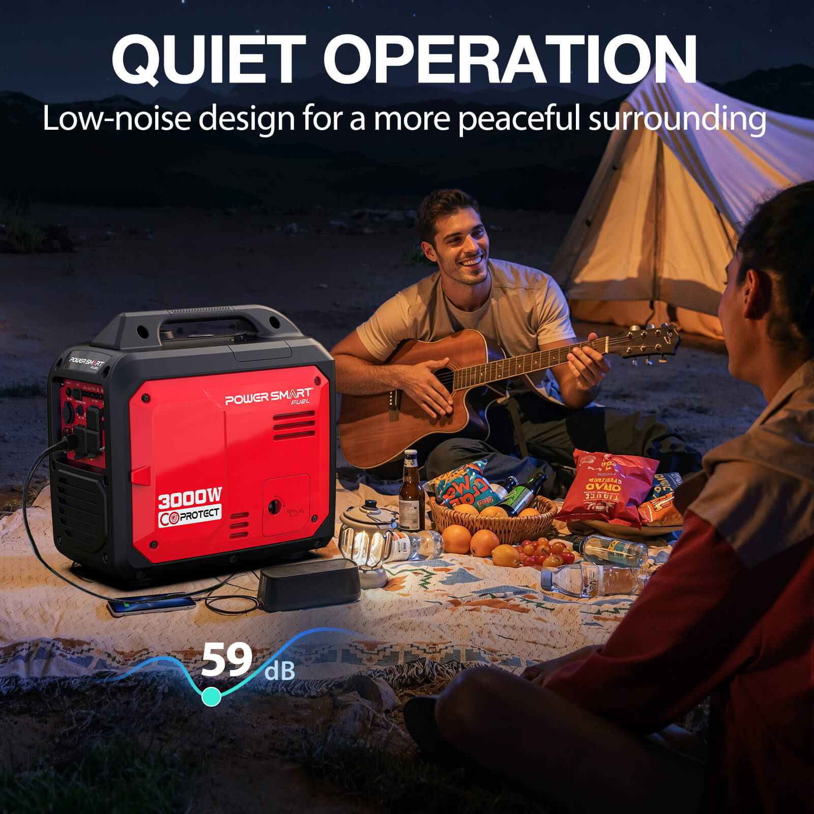 3000W Inverter Gas Generator w/ CO Alert DB5032 - OVERLANDERS Outfitter