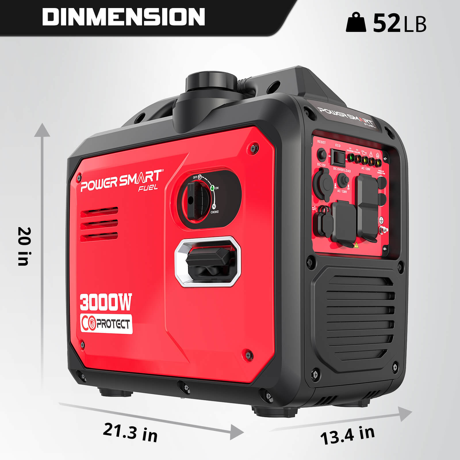 3000W Inverter Gas Generator w/ CO Alert DB5032 - OVERLANDERS Outfitter