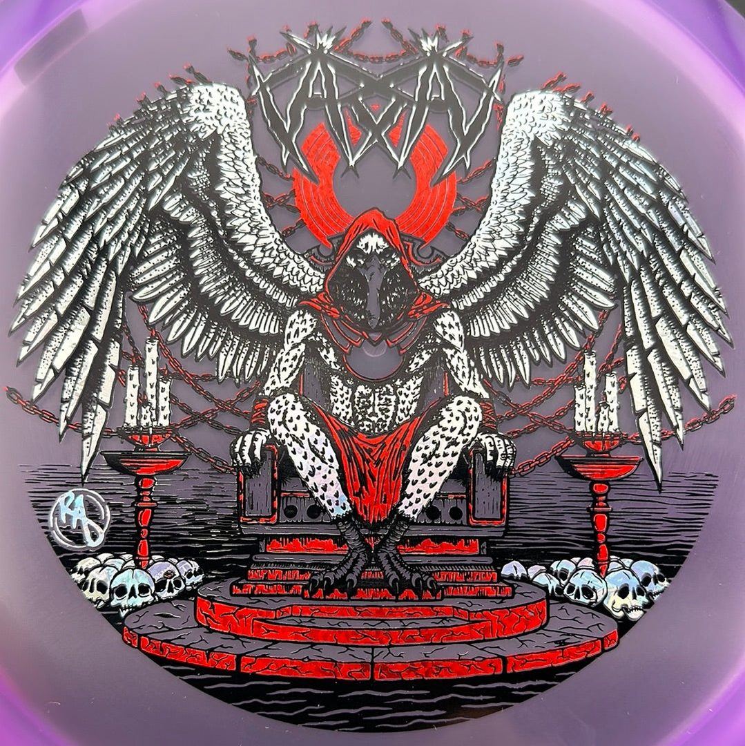 CryZtal Buzzz disc golf disc by Rare Air Discs featuring Karudi the Overseer design from Cult of RAD collection.