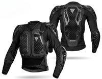 Motorcycle tactical armor jacket by Bean's Moto Booth with protective padding and rugged design for motorcycle riding.