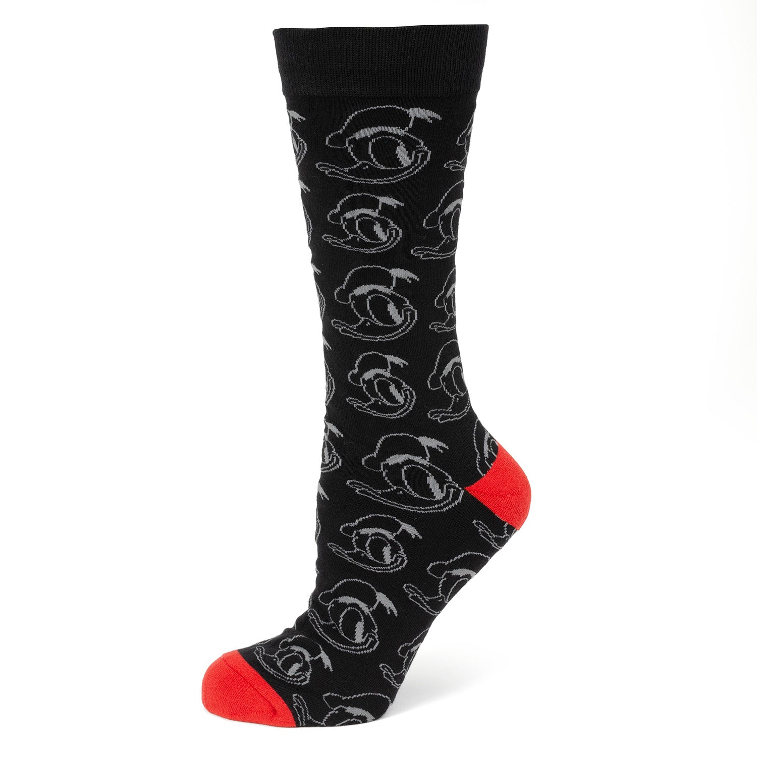 Disney Donald Duck Patterned Black Socks and Mickey Mouse Blue Lapel Pin Gift Set - OVERLANDERS Outfitter