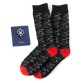 Disney Donald Duck Patterned Black Socks and Mickey Mouse Blue Lapel Pin Gift Set - OVERLANDERS Outfitter
