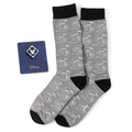 Disney Donald Duck Patterned Gray Socks and Mickey Mouse Blue Lapel Pin Gift Set - OVERLANDERS Outfitter