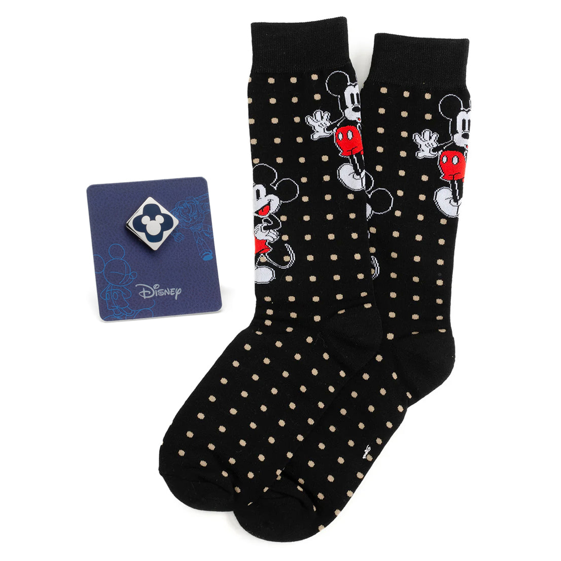 Disney Mickey Mouse Dot Socks and Blue Lapel Pin Gift Set - OVERLANDERS Outfitter