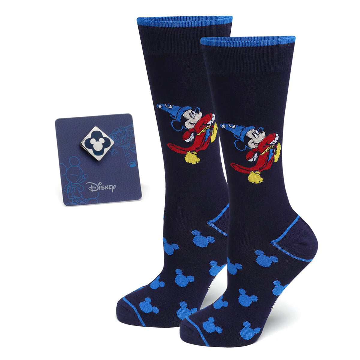 Disney Fantasia Mickey Mouse Navy Socks and Blue Lapel Pin Gift Set - OVERLANDERS Outfitter