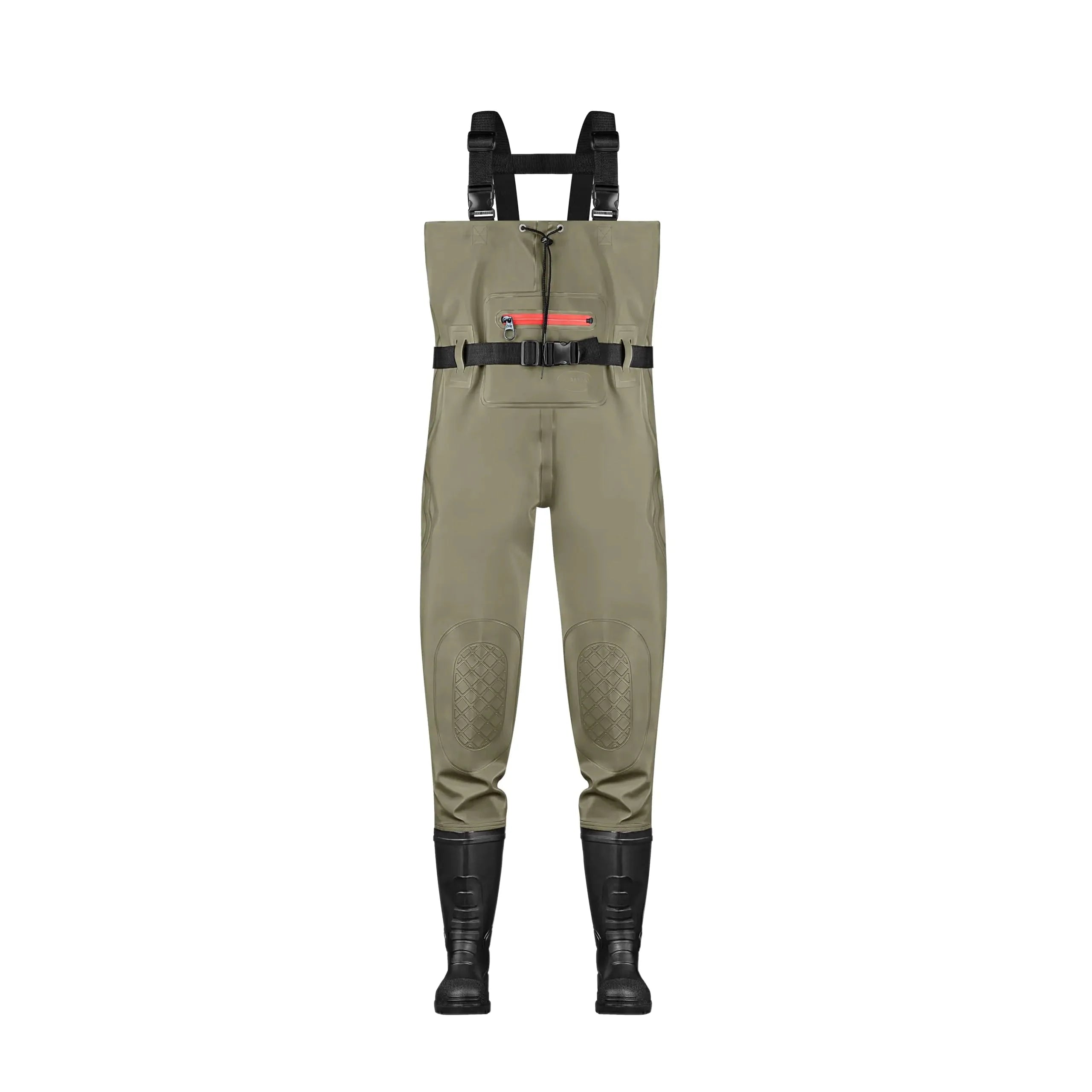 TerraTrax Fishing Chest Waders for Men & Women Waterproof Lightweight PVC Bootfoot Waders Durable Wader Pants with Boots for Fishing Hunting Size 12 - OVERLANDERS Outfitter