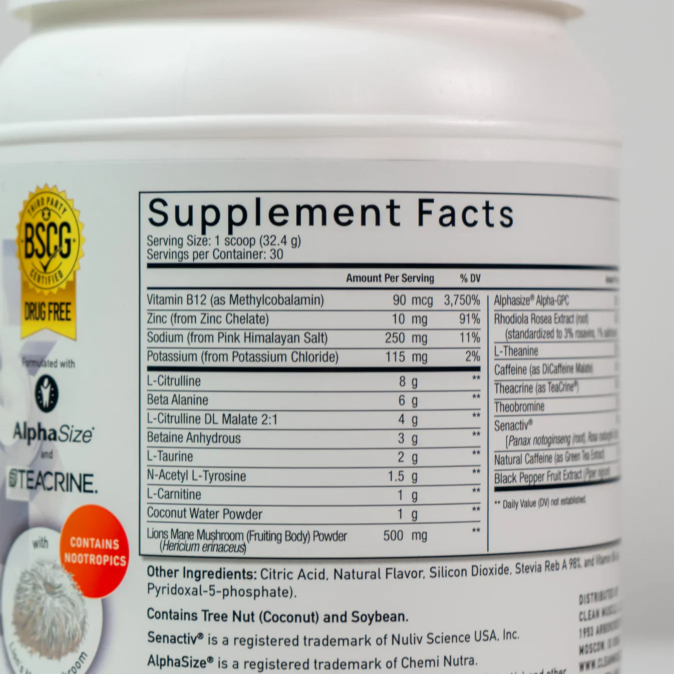 VIGOR Pre-Workout by Americana Pipedream Apparel in a sleek container with vibrant labeling, set against a neutral background.