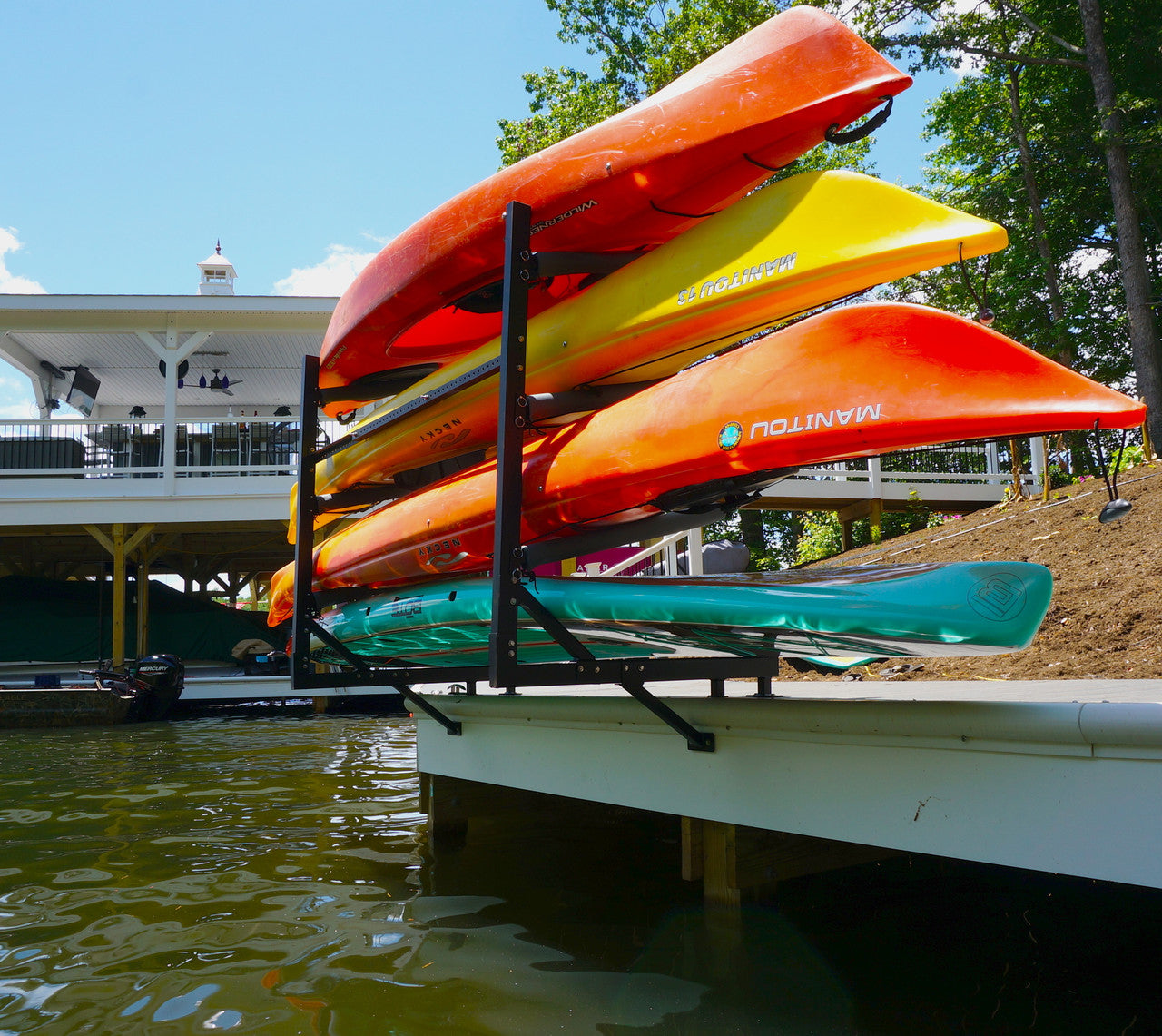 Chesapeake Dock Kayak Rack | Over The Water Storage | 4 Levels - OVERLANDERS Outfitter