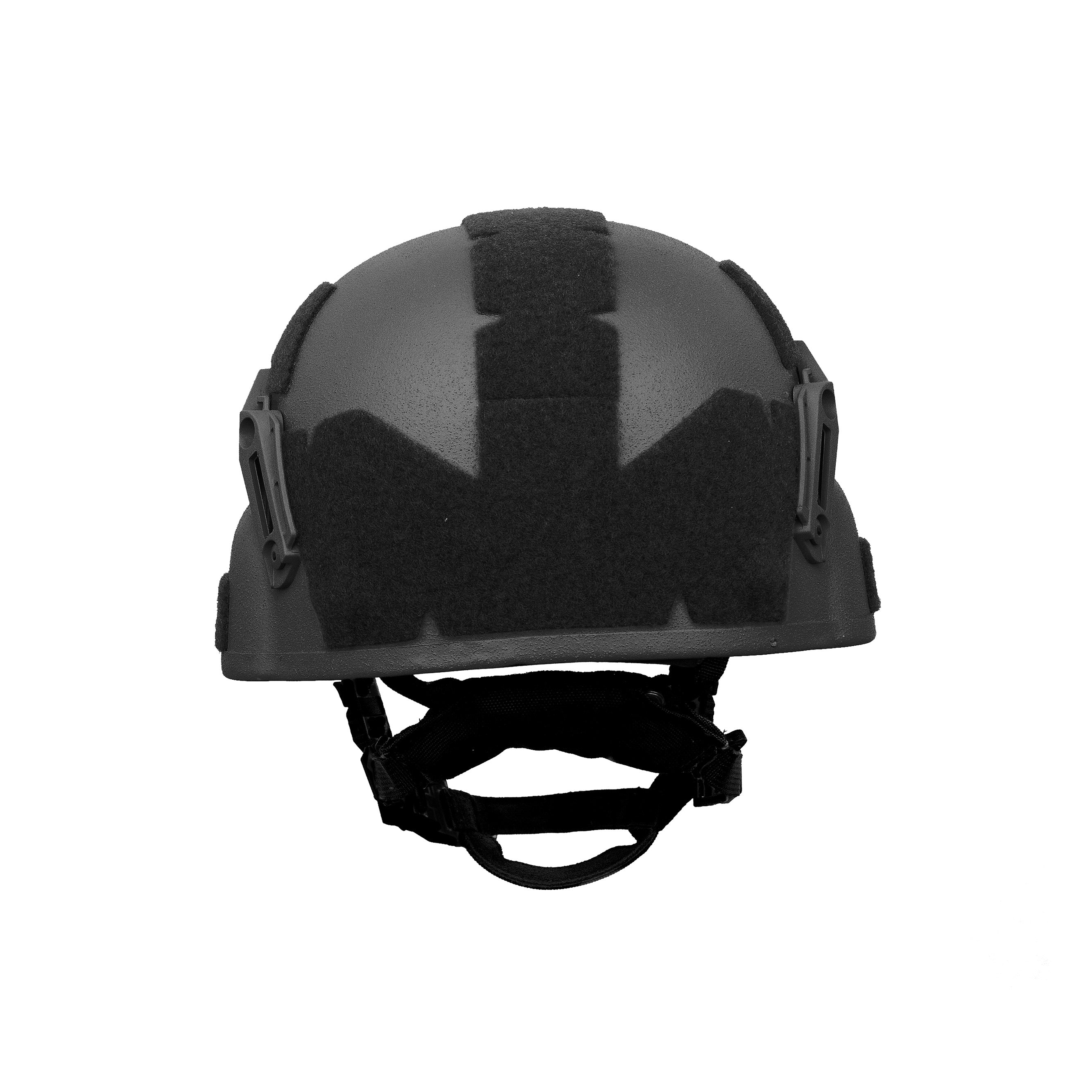 Black Hard Head Veterans MICH / ECH BTE® Plus Ballistic Helmet NIJ IIIA with adjustable straps and tactical design.
