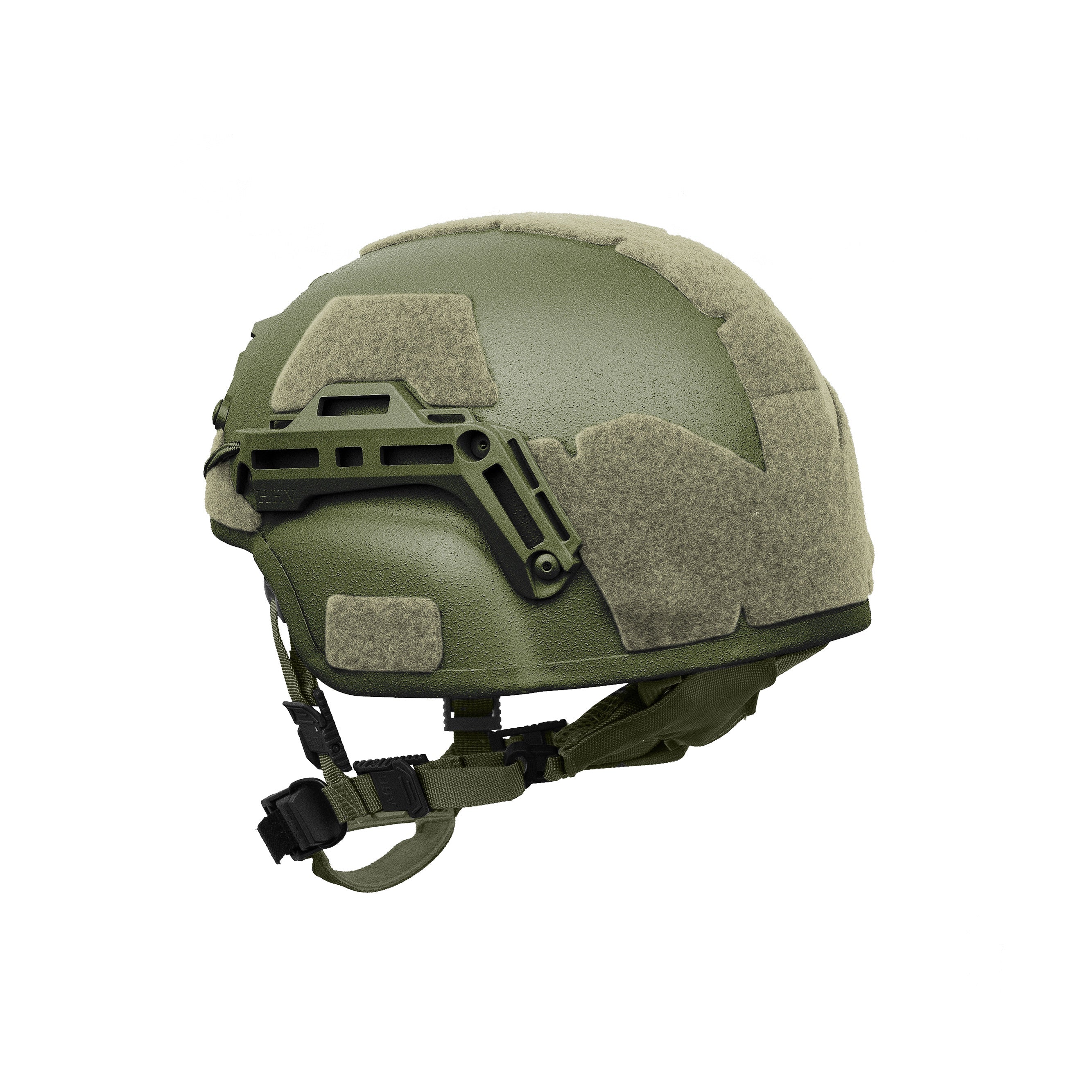 Green Hard Head Veterans MICH / ECH BTE® Plus ballistic helmet with NIJ IIIA protection and tactical design.