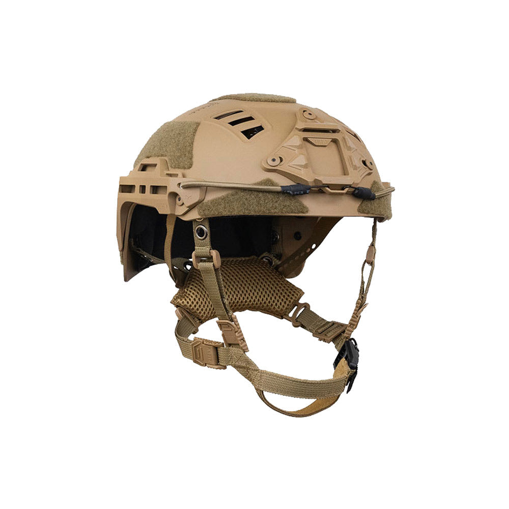 Tan ATE® Bump Tactical Helmet by Hard Head Veterans with lightweight impact protection and adjustable straps.