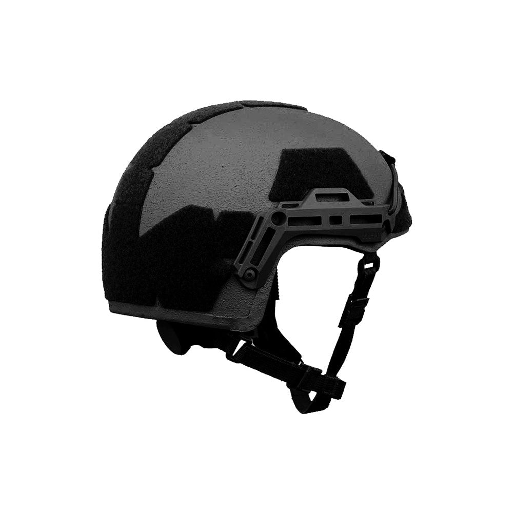 Black ATE® Lite Ballistic Helmet by Hard Head Veterans, lightweight NIJ IIIA high-cut ballistic helmet on a plain background.