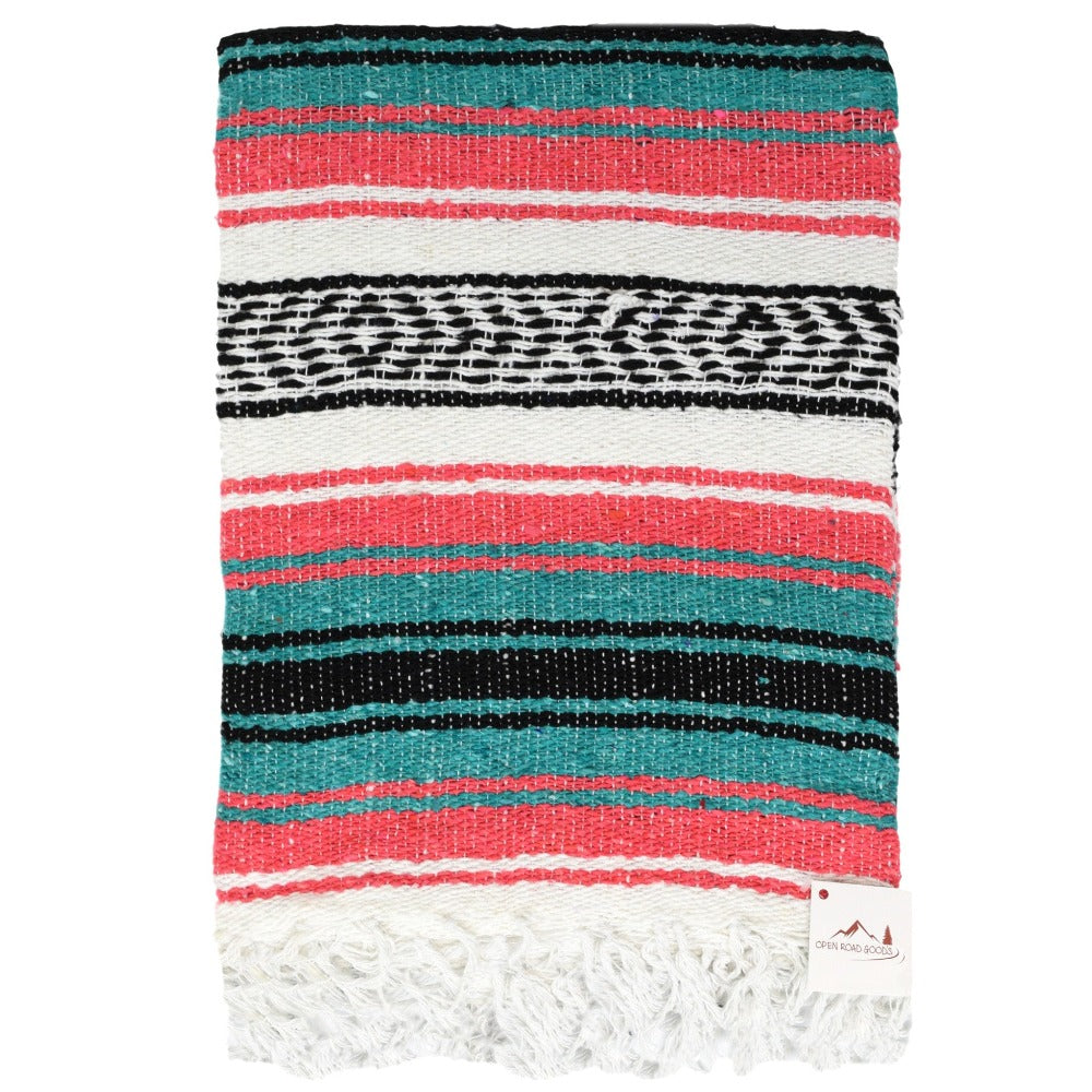 Coral & Sea Green Falsa Yoga Blanket - OVERLANDERS Outfitter