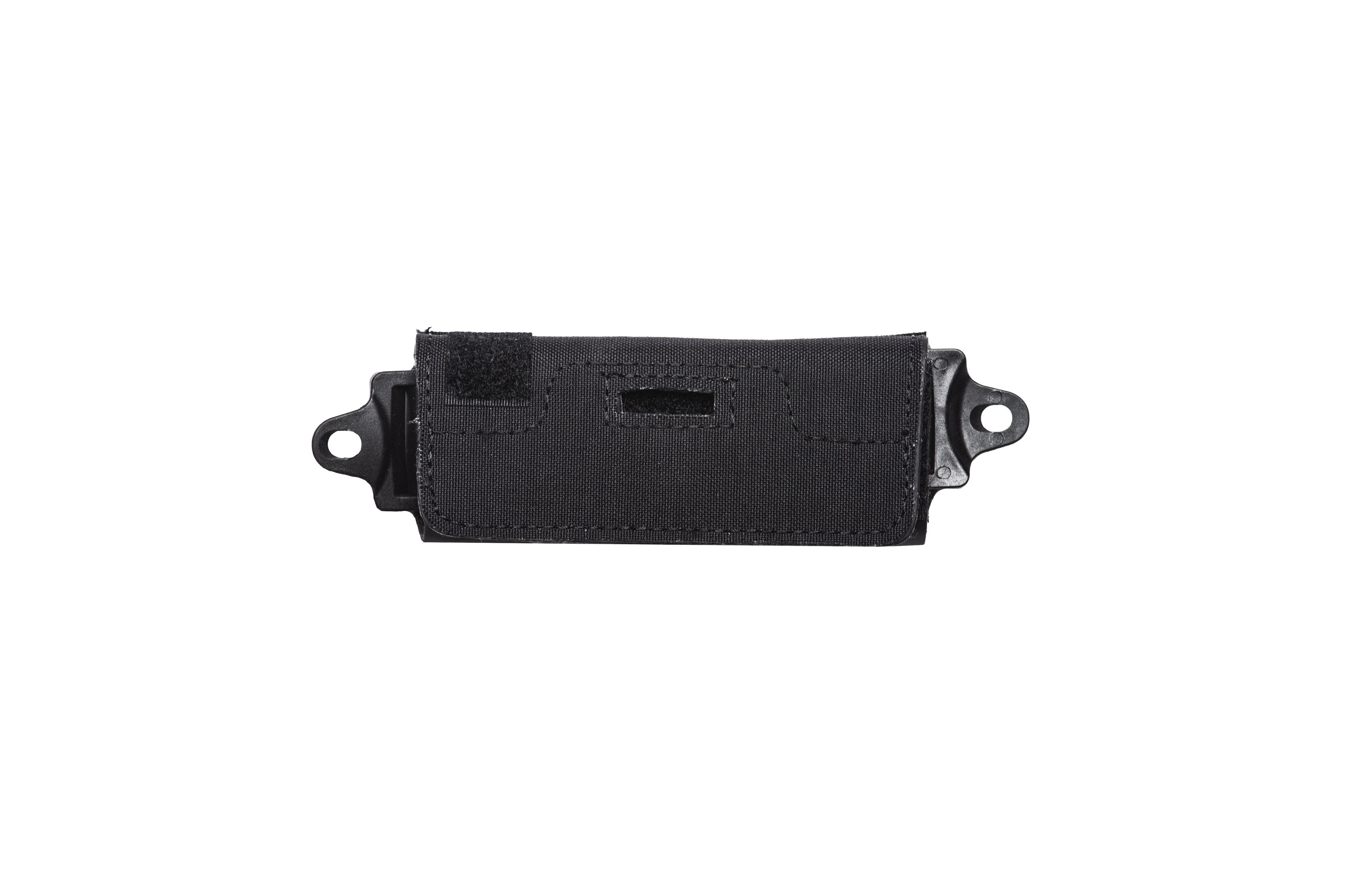 Hard Head Veterans ballistic helmet counterweight pouch attached, showing durable tactical gear for military or law enforcement use.