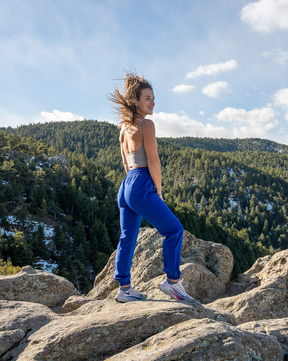Soul Fire Apparel Co Redpoint Performance Joggers 2.0 displayed on a model, showcasing their athletic fit and comfortable design.