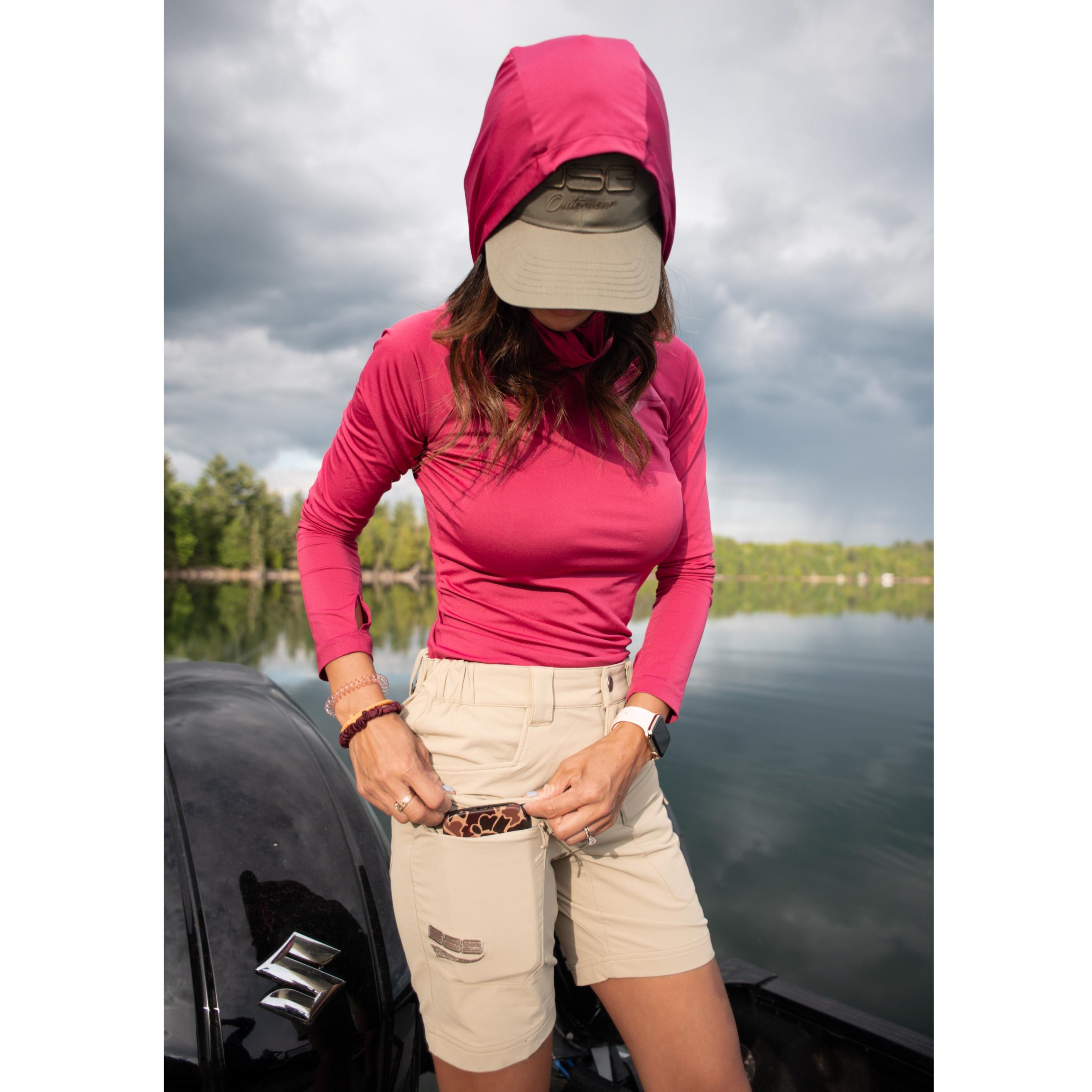 Light blue Mave short by DSG OUTERWEAR featuring a relaxed fit and casual summer style, perfect for warm weather wear.
