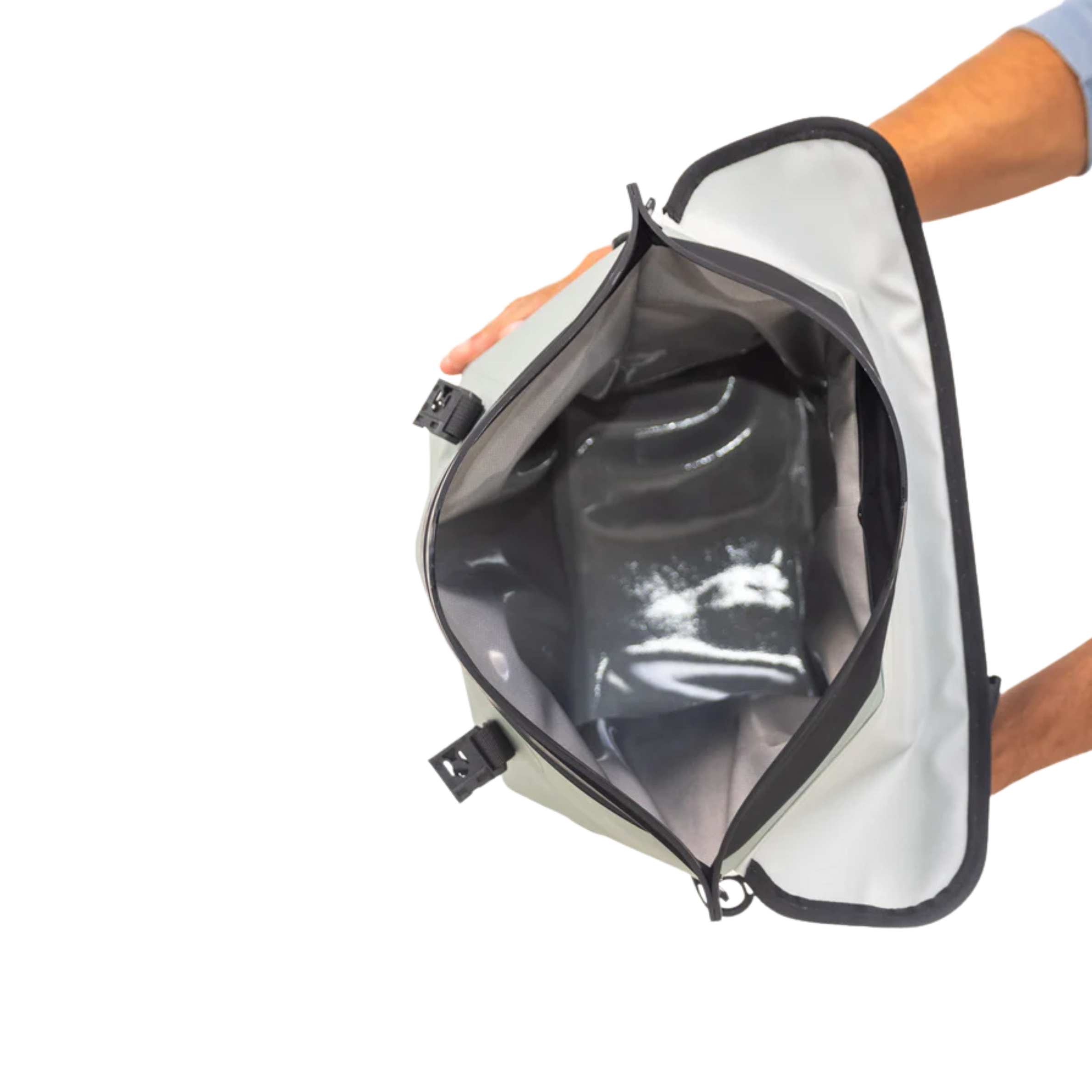 Waterproof floating cooler bag by Dry Pocket, featuring an auto sealing design for outdoor adventures and picnics.