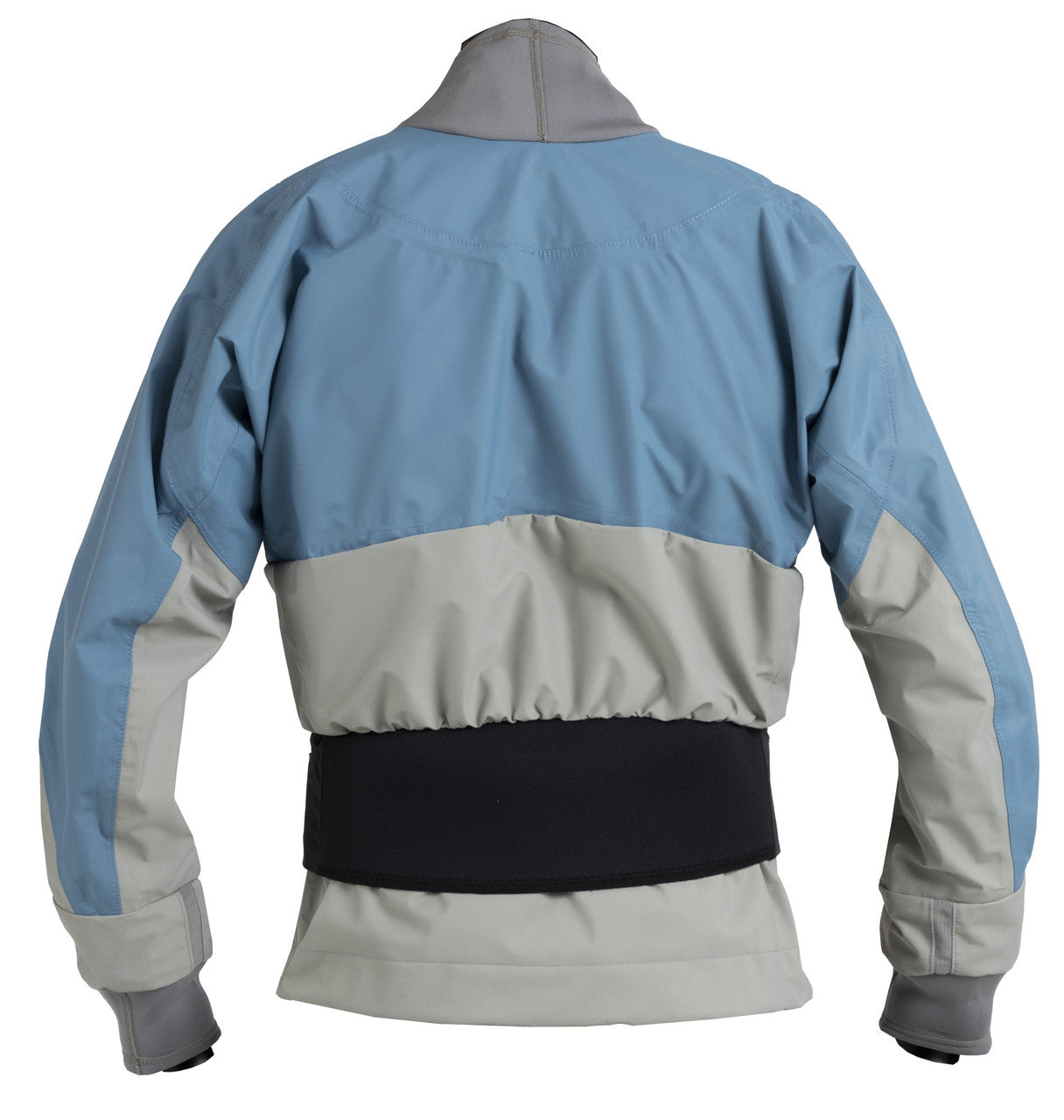 Men's Kokatat Hydrus 3.0 Stoke Dry Top in storm blue, featuring waterproof fabric and adjustable wrist closures for paddling protection.