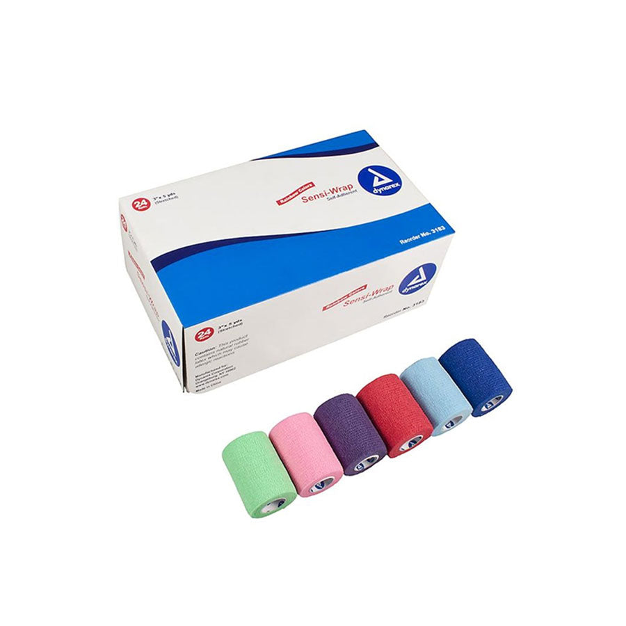 Dynarex Sensi Wrap Self Adherent Wrap - Rainbow, 4 of Each Color, 3"x 5 yards, 24/cs - OVERLANDERS Outfitter