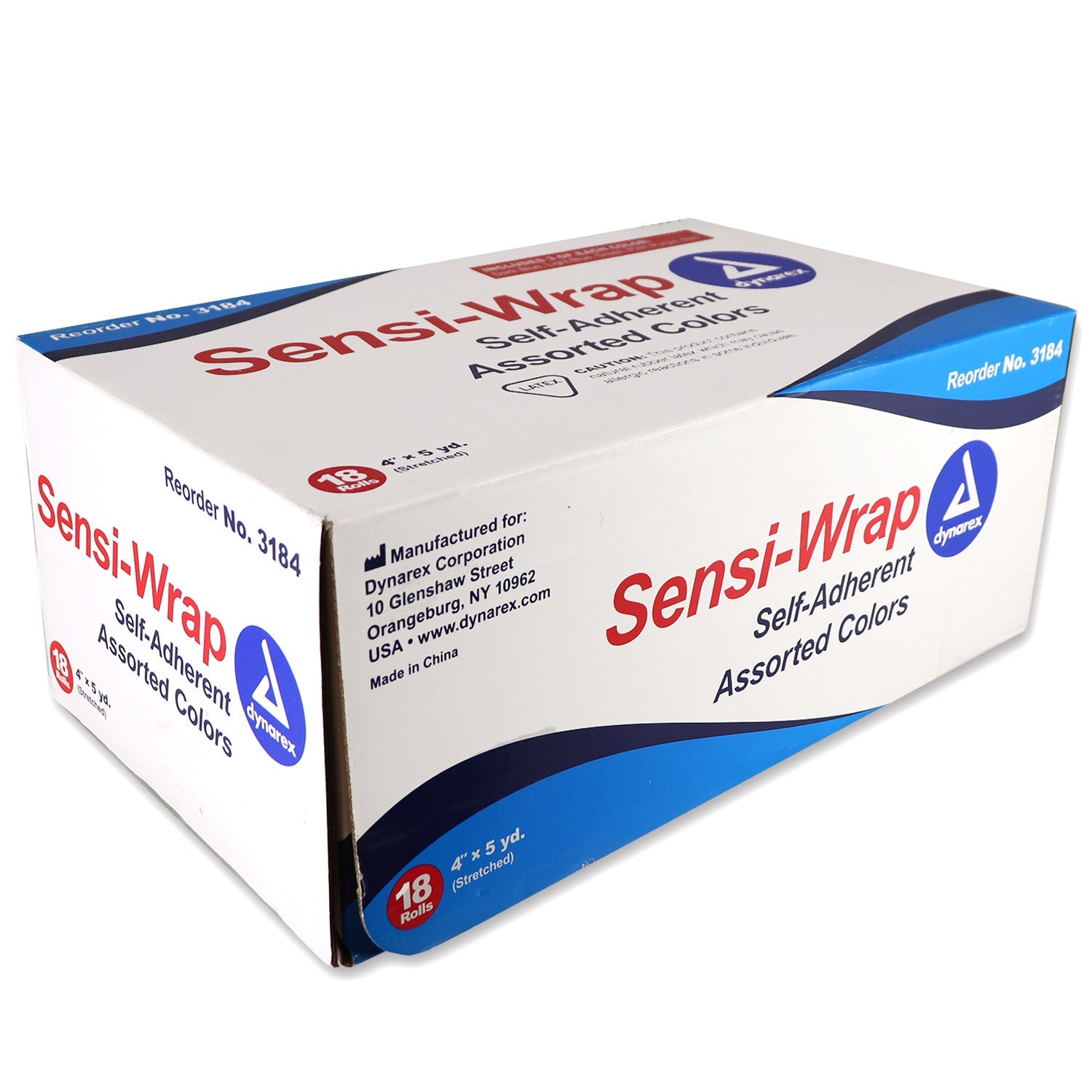 Dynarex Sensi Wrap Self Adherent Wrap - Rainbow, 3 of Each Color, 4"x 5 yards., 18/cs - OVERLANDERS Outfitter
