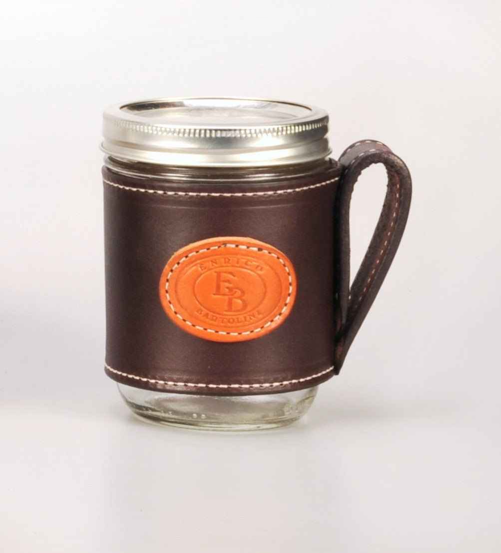 Enrico Bartolini Leather Mason Jars - We The Collective