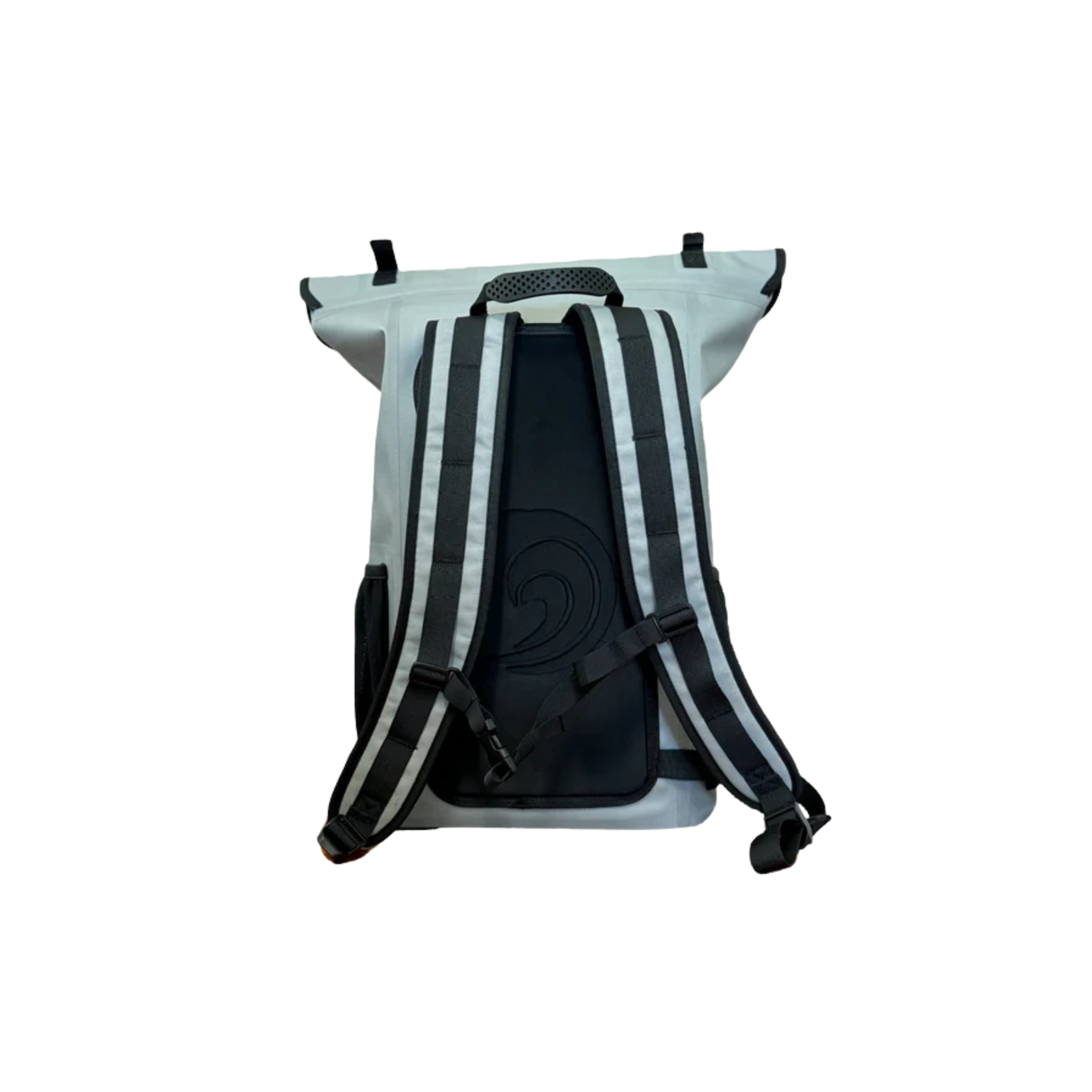 Dry Pocket waterproof floating dry bag in desert sage color with magnetic auto-sealing closure, designed for outdoor water activities.