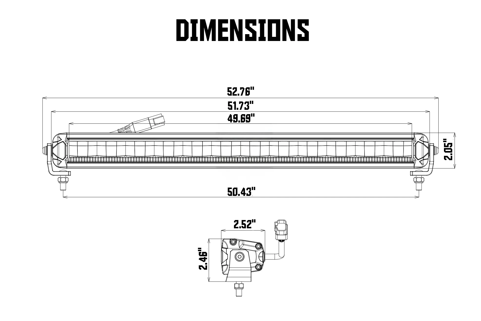 50 Inch Slim LED Light Bar 2.0 – Dual DRL & IP69K - OVERLANDERS Outfitter