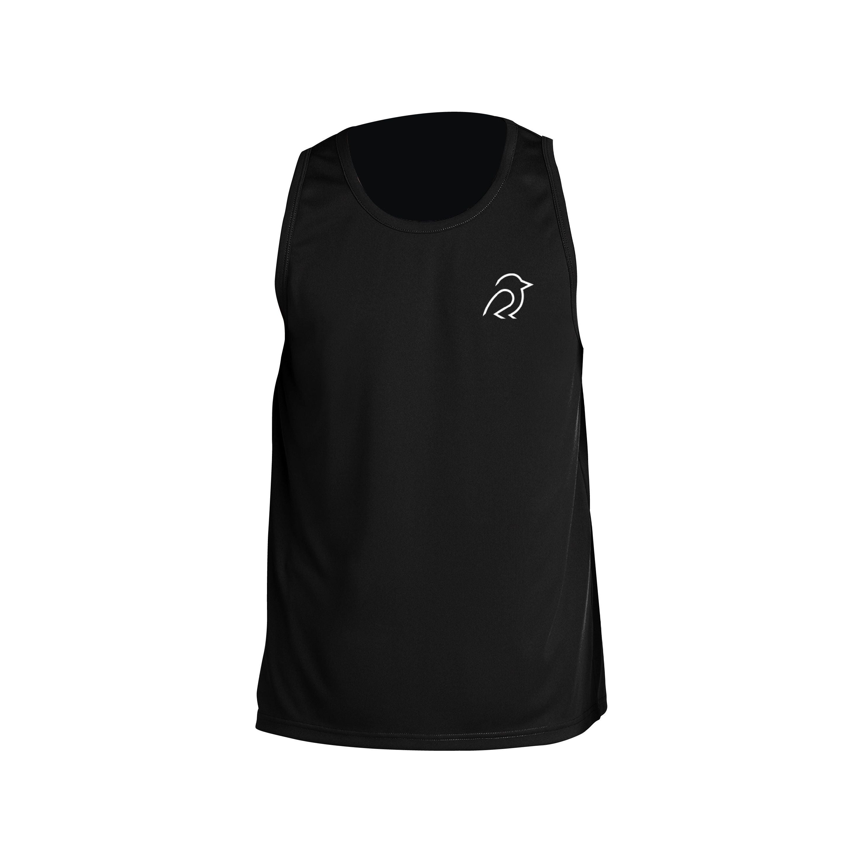 Black Dirty Birdie Tank Top featuring a fitted design and sleeveless style, perfect for casual or athletic wear.