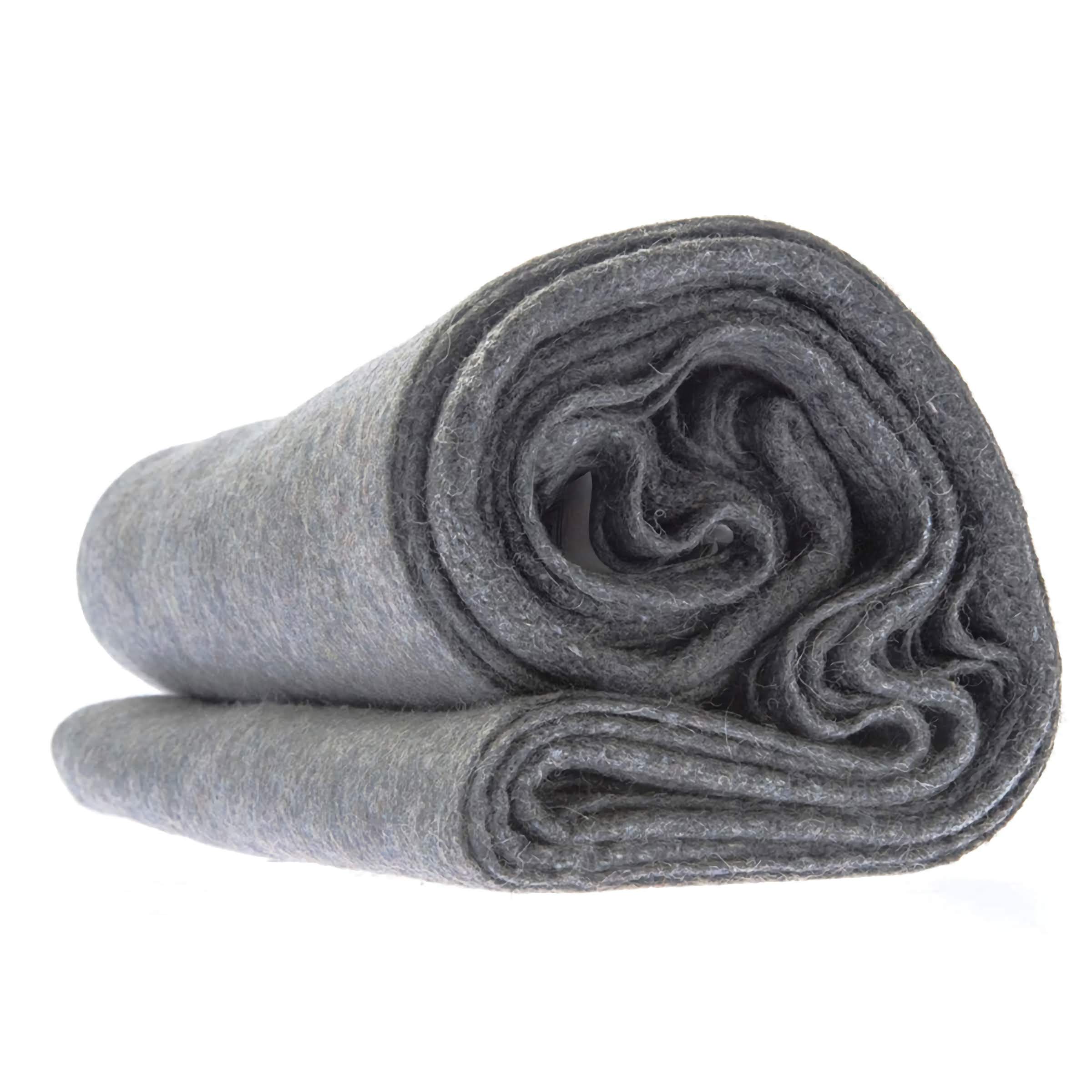 Disaster relief wool blanket 60” x 80” for shelter and warmth, showcasing soft texture and generous size.