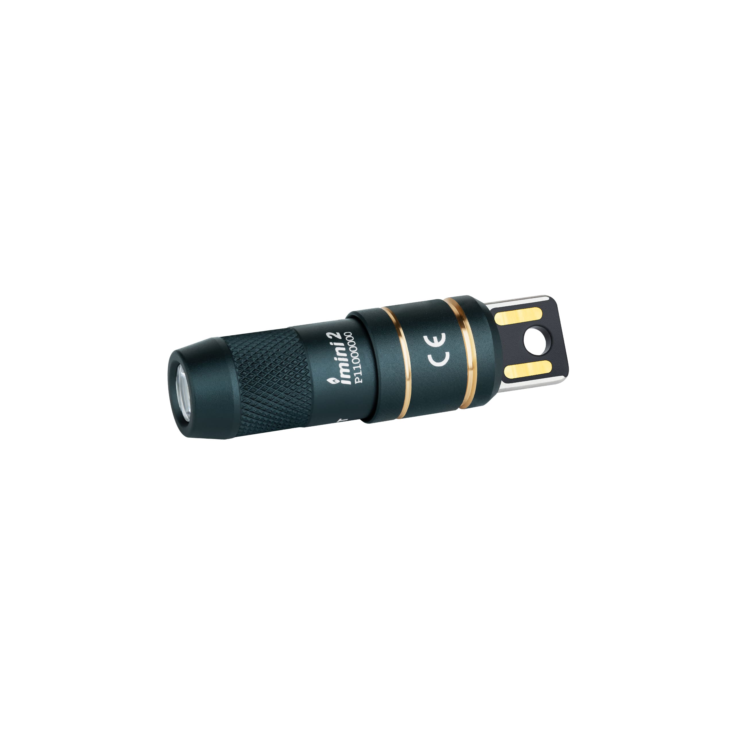MUCITUP Olight iMini 2 rechargeable mini flashlight, blue, keychain size, compact design, 50 lumens brightness.