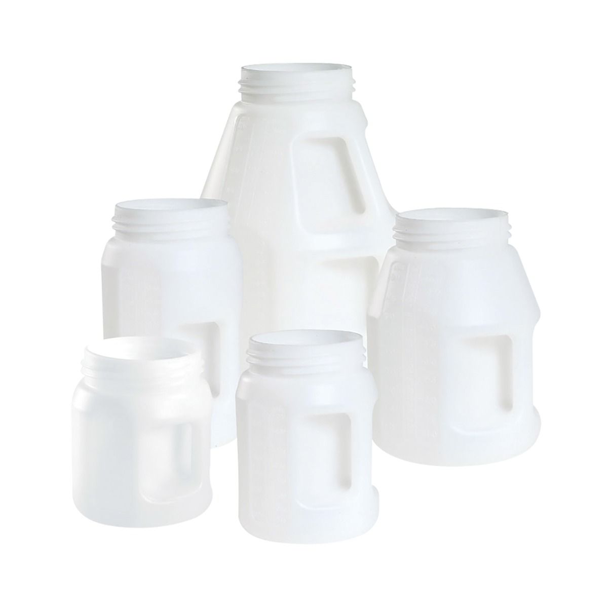 OilSafe transfer container drums for oil and fluid transfer, made by DRIVEN Racing Shop, with durable plastic construction and secure lid.