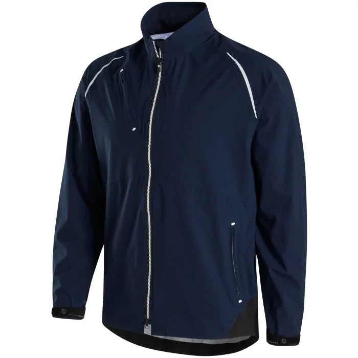 ParWestGolf DryJoys Select Rain Jacket, waterproof clothing for golf, shown in a closeup of the jacket's fabric and design.