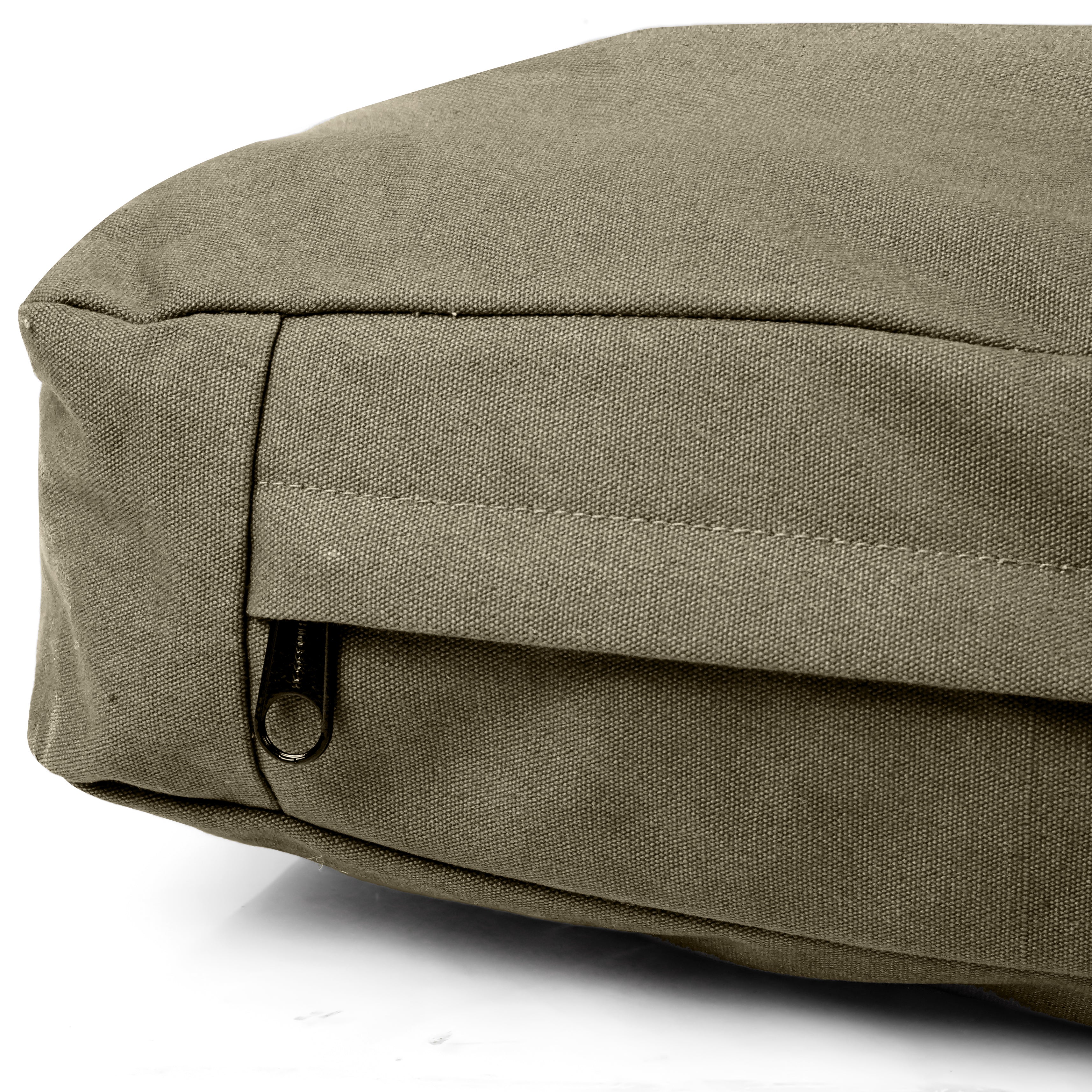Dusty green White Duck Outdoors pet dog bed with cushioned sides and soft interior for comfortable rest.