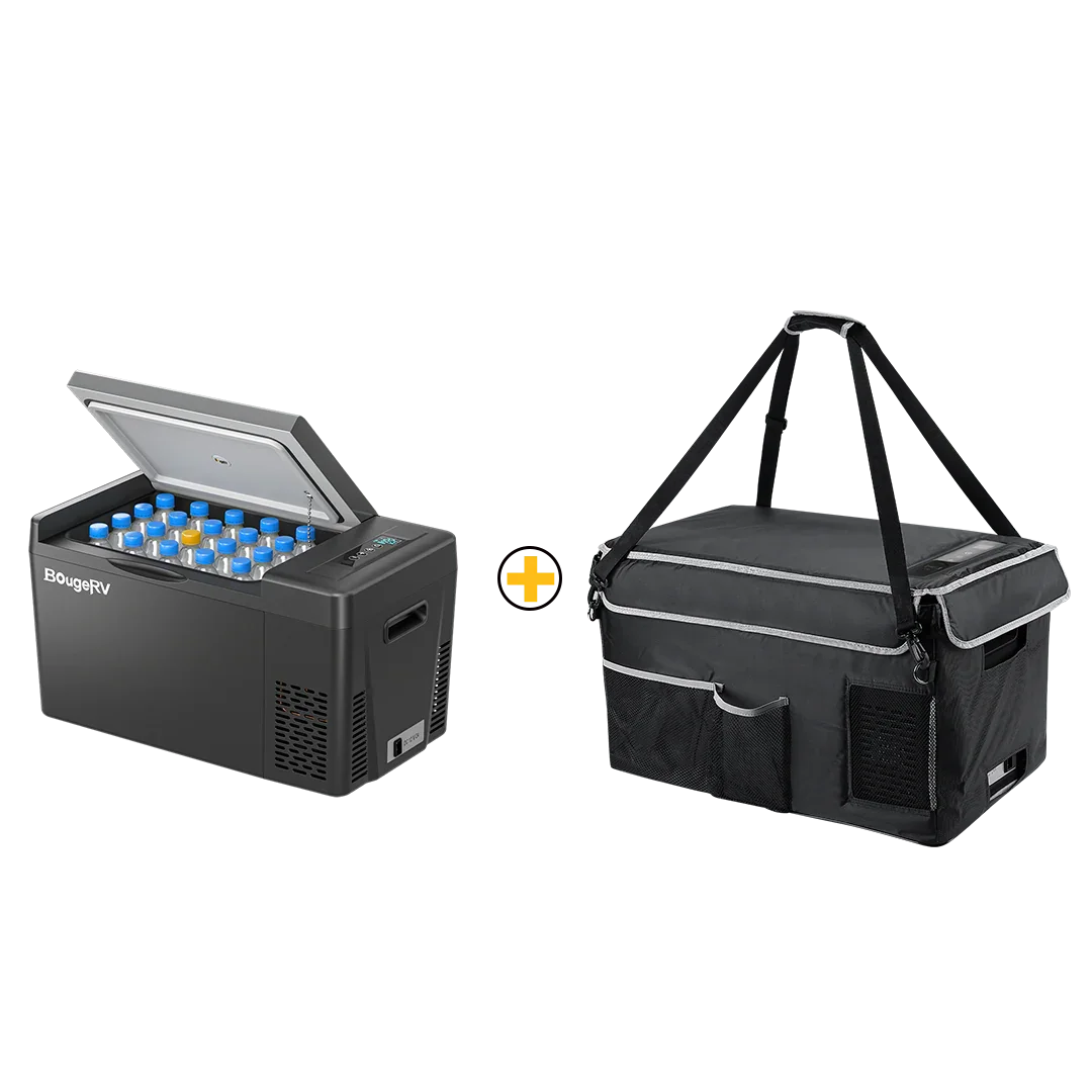 BougeRV 12V 23 Quart Portable Fridge Black For Travel - We The Collective