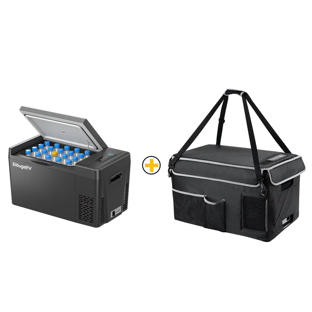 BougeRV 12V 23 Quart Portable Fridge Black For Travel - OVERLANDERS Outfitter