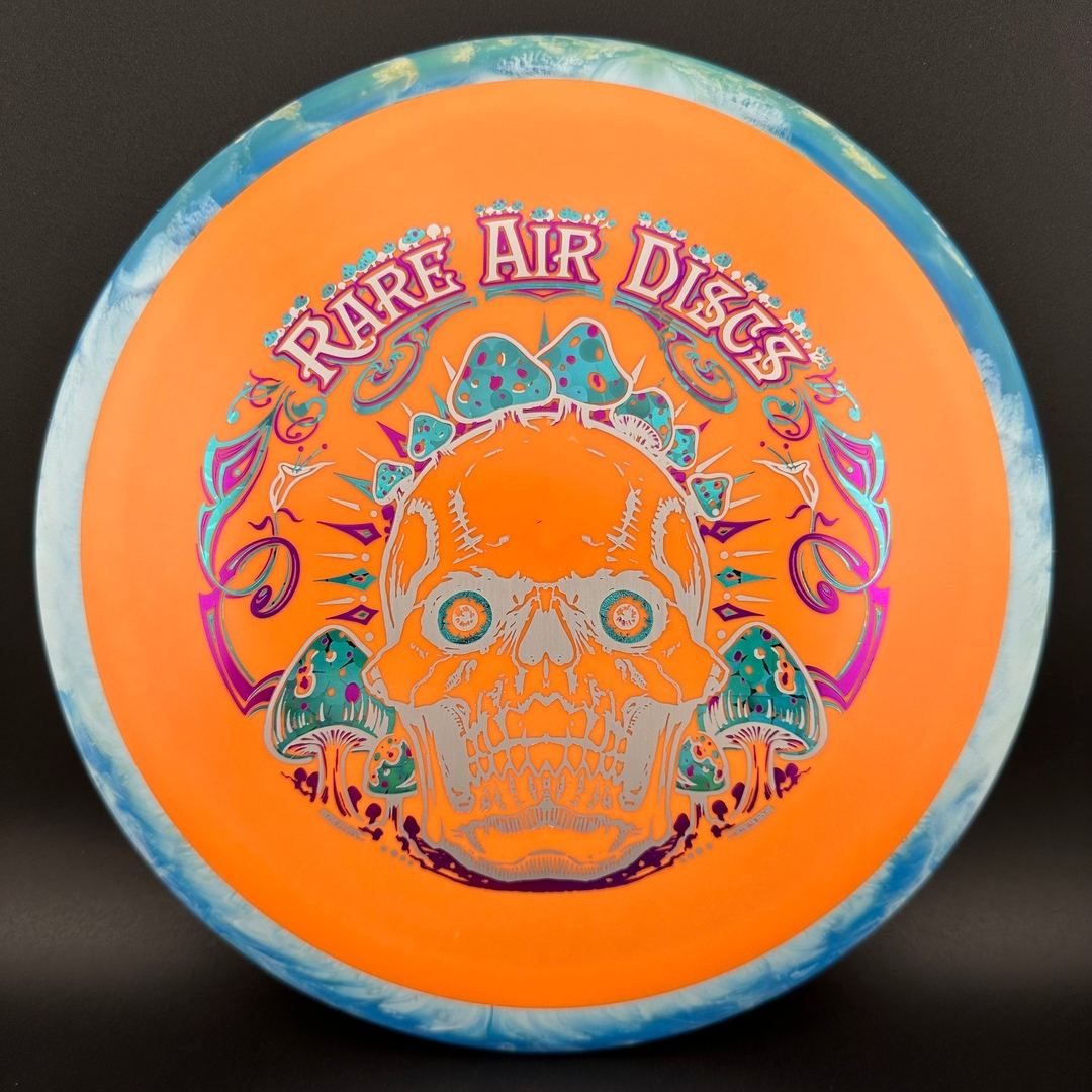 Rare Air Discs Fission Defy Crushin' Amanitas VIP 2.0 disc golf disc with vibrant design and bold graphics.