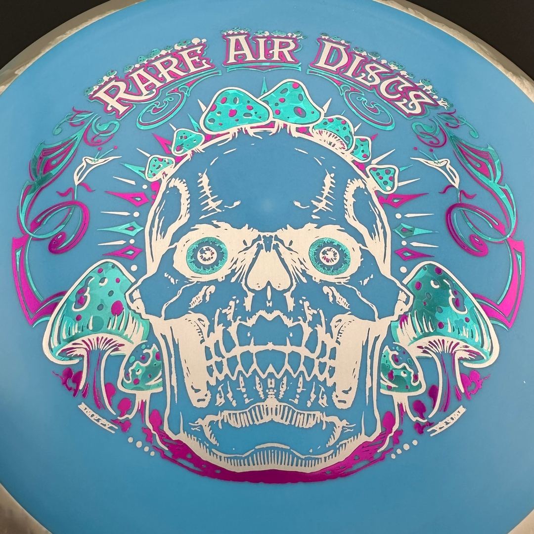 Fission Defy Crushin' Amanitas VIP 2.0 disc golf disc by Rare Air Discs, featuring vibrant design and sturdy plastic.