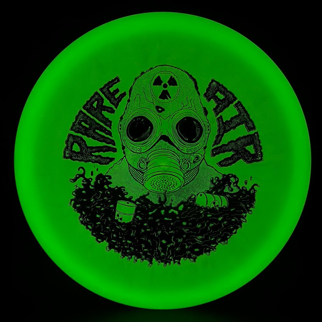 Color Lunar Recon Mortar F2 disc golf disc by Rare Air Discs featuring Radioactive Man stamp in vibrant lunar-inspired colors.
