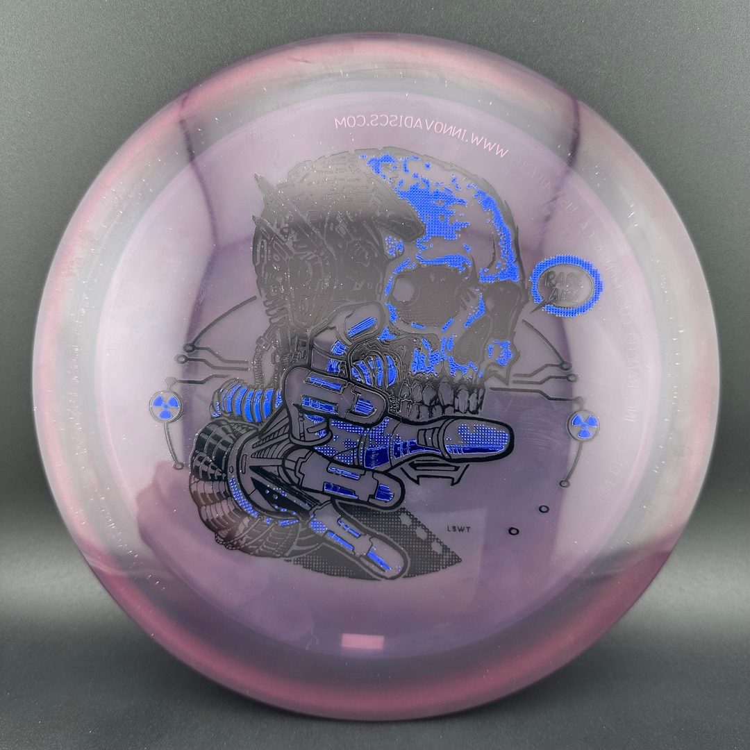 Gummy C-Blend Aztec disc golf disc by Rare Air Discs, part of the [STRATUS] FEAR V1 series, shown in close-up.
