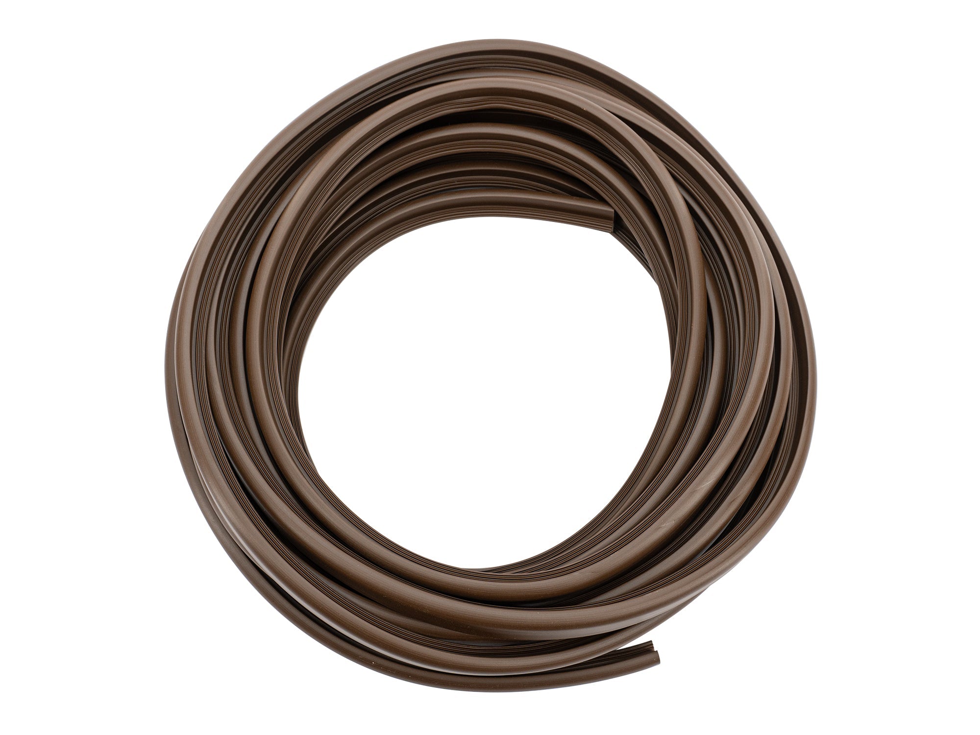 Brown cabinetry edge molding, 25 feet long, designed for Vanagon Westfalia by GoWesty, showing the molded wood edge detail