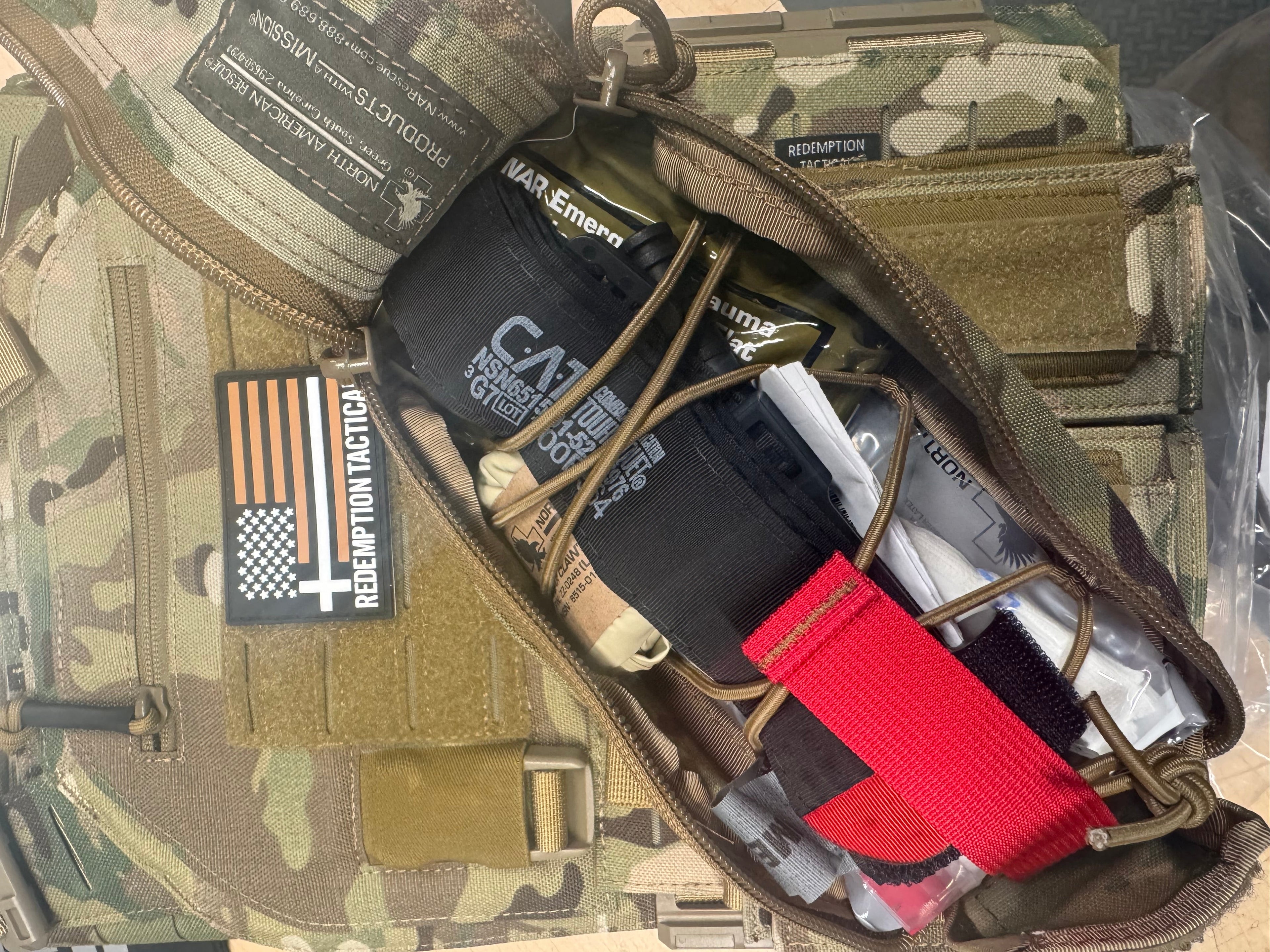 Redemption Tactical Crusader 2.0® l St. Michael FULL ARMOR KIT COMBO PACKAGE with Crusader 2.0 +IFAK Medical Kit + LEVEL IV  (2) 10x12 Front/Back Plates (2) 6x6 Side Plates (Level IV Ceramic) - OVERLANDERS Outfitter