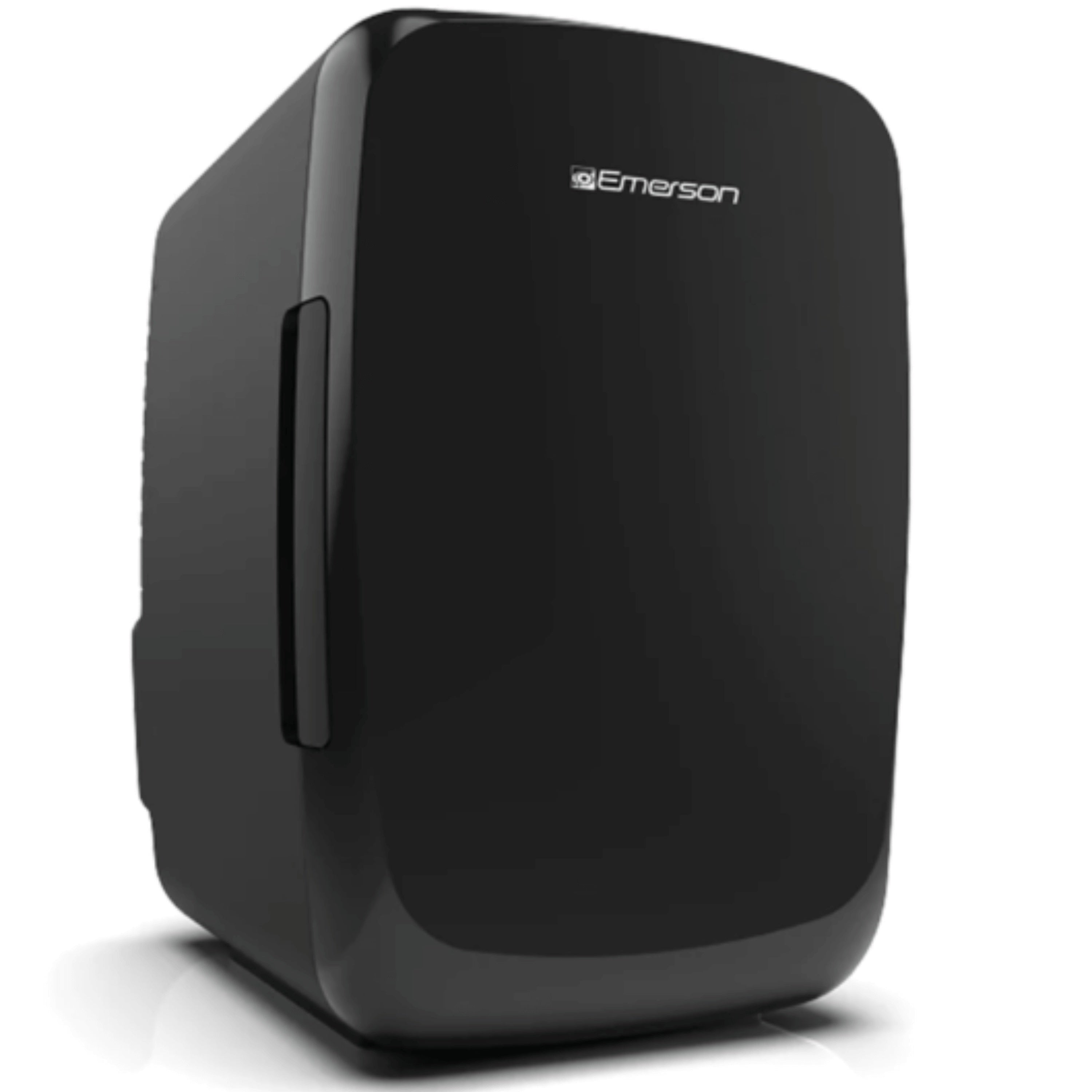 Black VYSN portable mini fridge cooler for home use, compact design with a sleek appearance and visible cooling vents.