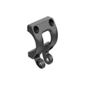 ZEITBIKE Ergotec face plate with black sandblasted finish and light holder for bike accessories, sepia color, close-up view.