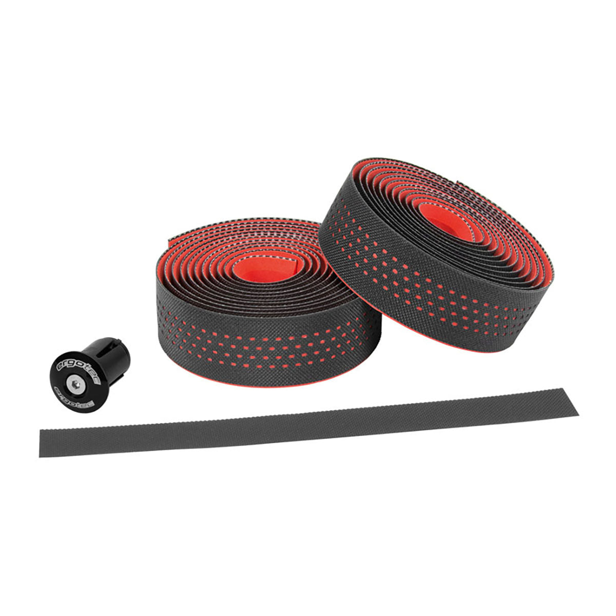 ZEITBIKE Ergotec Sanremo tape grips, 2000mm length, black rubber handlebar coverings for comfortable cycling.